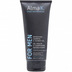 Alma K. Men освежающий шампунь и гель для душа, 200 мл