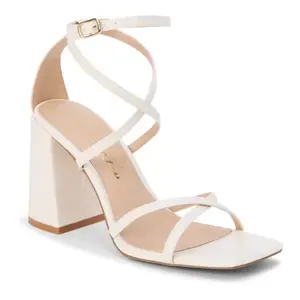 Кокосовые босоножки на каблуке от Abba Matisse, цвет bone lizard