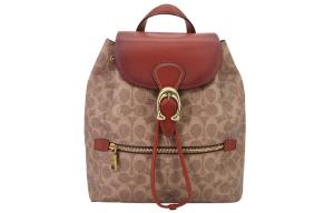 Coach Рюкзак Evie из парусины с покрытием, женский, коричневый, с монограммой
