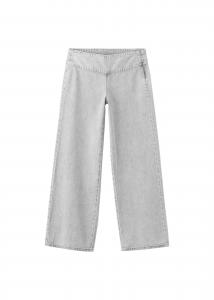 MANGO TEEN Широкие джинсы 'Soft' в сером дениме