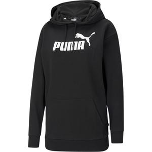 Толстовка ess удлиненная с капюшоном и логотипом Puma, черный