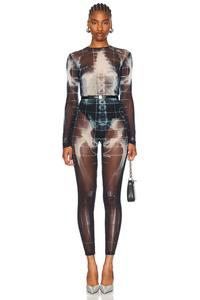Комбинезон Squeletor Catsuit Jean Paul Gaultier, Black, Navy, & Light Blue