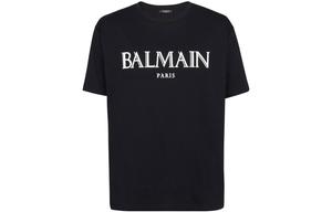 Футболка с принтом логотипа BALMAIN, черный
