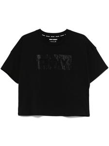 Футболка, украшенная заклепками DKNY, черный