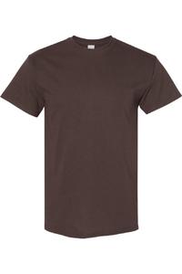 Футболка Gildan Mens из плотного хлопка с короткими рукавами, цвет dark chocolate