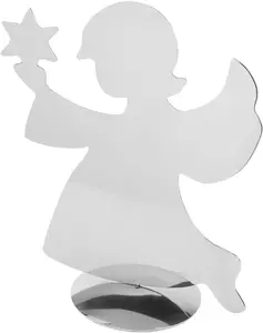 Фигурка ангела Финк "декоративная фигура СВЯТОЙ РАБОТЕЖ", декоративный ангел, новогоднее украшение из нержавеющей стали Fink 13х15х7 см, цвет silberfarben