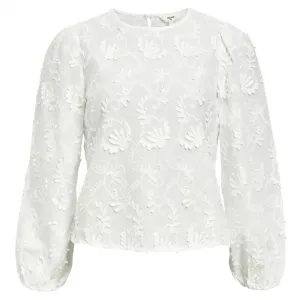 Блузка Object Mya Re long sleeve, белый