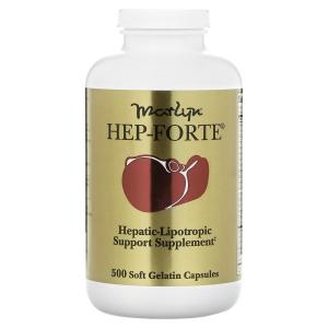 Naturally Vitamins, Marlyn, средство для здоровья печени Hep-Forte, 500 мягких желатиновых капсул