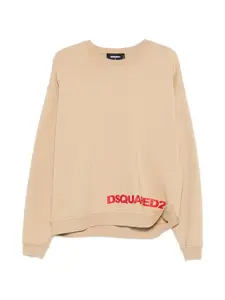 Свитшот с логотипом DSQUARED2, бежевый