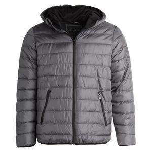 Мужская зимняя куртка Perry Ellis Quilted Bubble, черный/серый