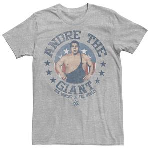 Мужская футболка с плакатом в стиле ретро WWE Andre The Giant Licensed Character, цвет Athletic Heather