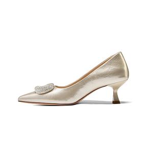 JOSINY Женские туфли на высоком каблуке черные с шампанским золотом, цвет Champagne Gold