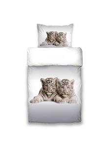 Постельное белье Tigra белого цвета ESPiCO, 135x200 см (80x80 см)