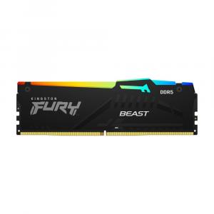 Оперативная память Kingston Fury Beast RGB, 16 Гб DDR5 (1x16 Гб), 5600 МГц, CL40, KF556C40BBA-16, черный
