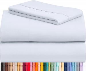 Комплект постельного белья LuxClub, 3 предмета, 168х260/100х203/51х76 см, нежно-голубой