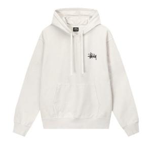 Худи Stussy Basic Pigment Dyed Hoodie 'Natural', белый