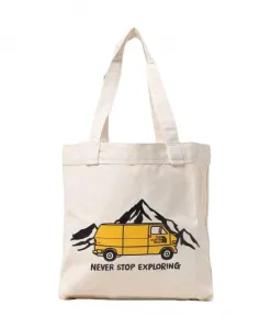 Сумка-Шоппер "Никогда не переставай исследовать" The North Face, бежевый