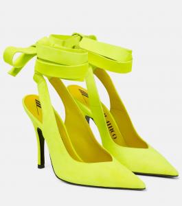 Туфли-лодочки Venus из кожи с обхватом The Attico, Fluo Yellow