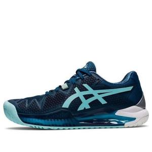 Кроссовки gel-resolution 8 low-top running shoes blue Asics, синий