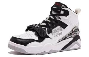 Кеды, скейтборд обувь женская высокая черный/белый Qiaodan