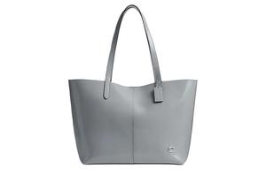 COACH Сумка через плечо из коровьей кожи большая женская серо-голубая