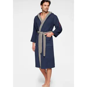 Унисекс-халат Henry, идеально подходит для сауны и СПА, гостиничный халат, утренний халат, 1 шт., халаты для женщин и мужчин, вышивка с логотипом, размеры S-3XL Kangaroos, Marine