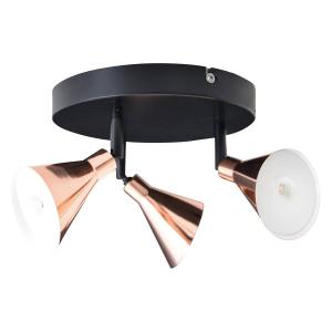 Светодиодный потолочный светильник Näve Cooper II, сталь - 3-пламенная