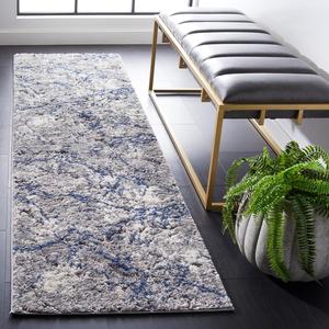 Ковер-дорожка SAFAVIEH, 69 x 244 см, Petra Collection, Light Grey & Light Beige, современный дизайн, устойчивый к пятнам, идеален для помещений с высокой проходимостью: прихожая, ванная комната и кухня (PTA108F-28)