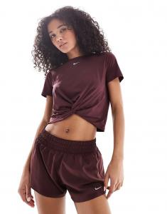 Шорты Nike One Training Dri-FIT со средней посадкой, 3 дюйма, бордового цвета Nike Training