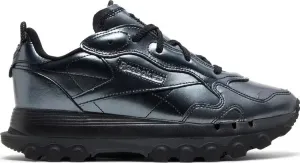 Кроссовки cardi b x wmns classic leather 'black dark silver' Reebok, черный