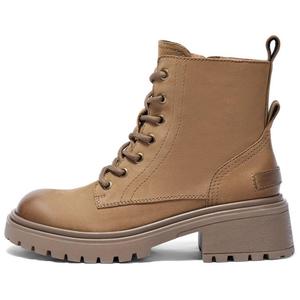 Senda Женские короткие ботинки Martin без подкладки цвета хаки, цвет Khaki Unlined