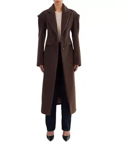 Пальто с заостренными лацканами от Аалии Lamarque, коричневый