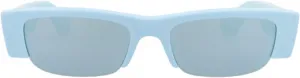 Солнцезащитные очки Alexander McQueen в квадратной оправе из переработанного ацетата, Light Blue Light Blue Light Blue-am0404s-30014335-004