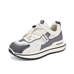 Скользоустойчивые, износостойкие, дышащие, легкие амортизирующие повседневные детские кроссовки для подростков Wooden Rabbit, бежевый/серый