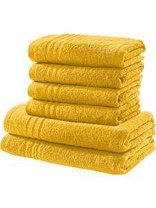 Redbest  Набор махровых полотенец, 6 предметов, однотонный  Нью-Йорк, желтый