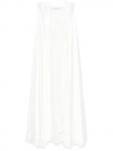 Шелковое платье без бретелей Christopher Esber, белый