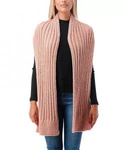 Женский ультрамягкий однотонный шарф в рубчик Marcus Adler, розовый