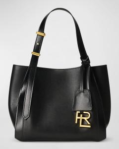 Миниатюрная сумка-тоут RL 888 из телячьей кожи Ralph Lauren Collection, черный