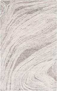 Ковер SAFAVIEH, 122 x 122 см, Abstract Collection — Charcoal & Ivory, ручной работы из шерсти, идеален для помещений с высокой проходимостью в гостиной, спальне (ABT925H)