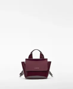 Маленькая женская сумка из лаковой кожи Mica Adolfo Dominguez, темно-коричневый