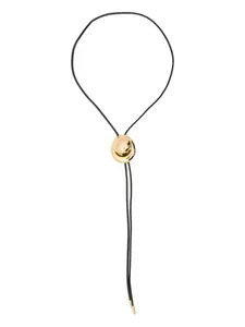 Кожаное ожерелье Blow Up Panconesi, золотистый