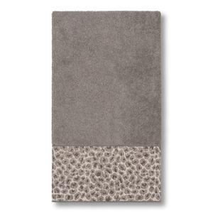 Домашний текстиль Linum, турецкое хлопковое банное полотенце с пятнами и украшением, темно-серый