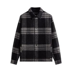 Топ Kith Textured Plaid Isaiah Buttondown, Black