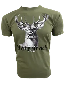 Футболка PAULGOS Platzhirsch Hirschkopf, оливковый
