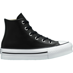 Кроссовки Converse Chuck Taylor All Star Lift Platform Leather High Black Natural Ivory, черный