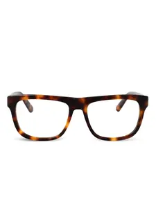 Очки в прямоугольной оправе черепаховой расцветки GCDS, коричневый