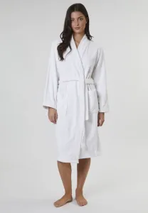 Однотонный халат из махровой ткани Loungeable, White