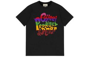 Футболка мужская Gucci с ярким логотипом, черный