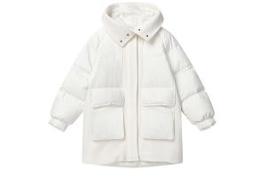 Пуховик женский молочно-белый Fila