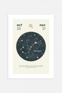 Плакат H&M Zodiac, скорпион